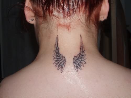 Tatuajes De Alas En El Cuello Recopilación De Diseños Tattoos 3